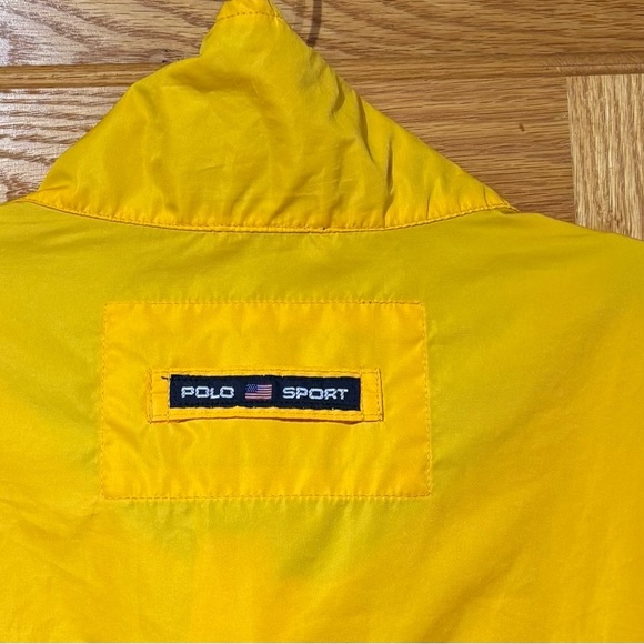 Vintage 90’s Polo Sport Ralph Lauren Yellow Convertible Windbreaker Jacket XXL - Picture 10 of 11